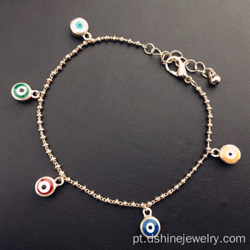 Ligação pulseira de mau-olhado de corrente pulseira joias mulher